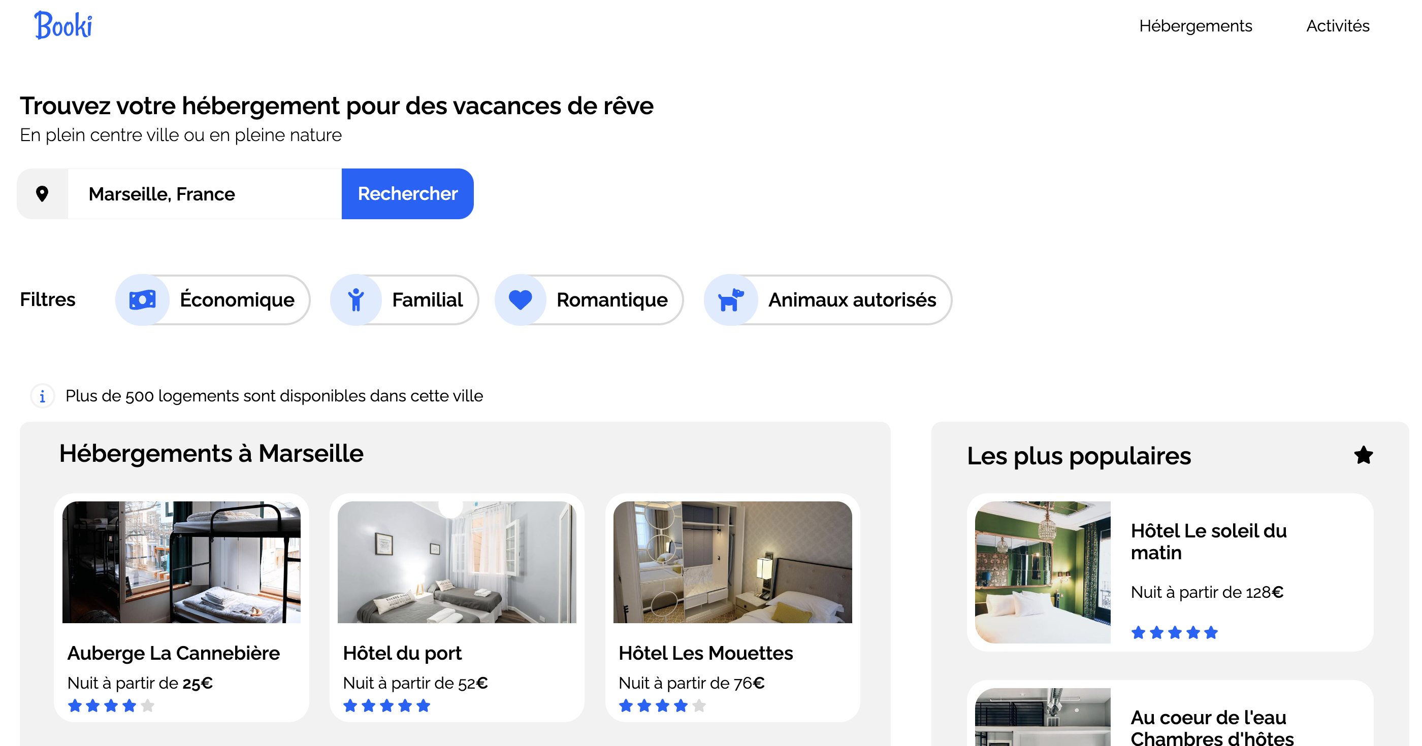Exemple de site web pour activité de services